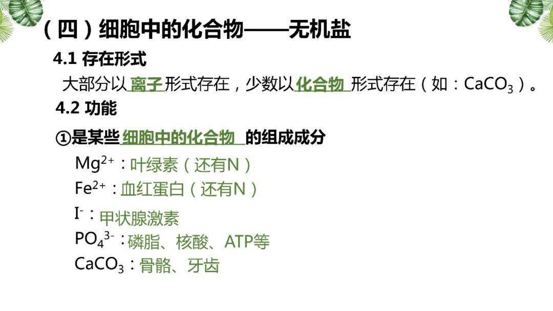 高考|考生必看！附电子版~2021高考一轮| 细胞机器分子组成专题及近三年高考真题压轴练