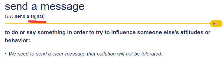 a/the message是什么意思呢？我们来看下cambridge dictionary对sen