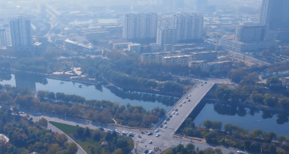 高空看兰陵,县城是越来越有城市范!