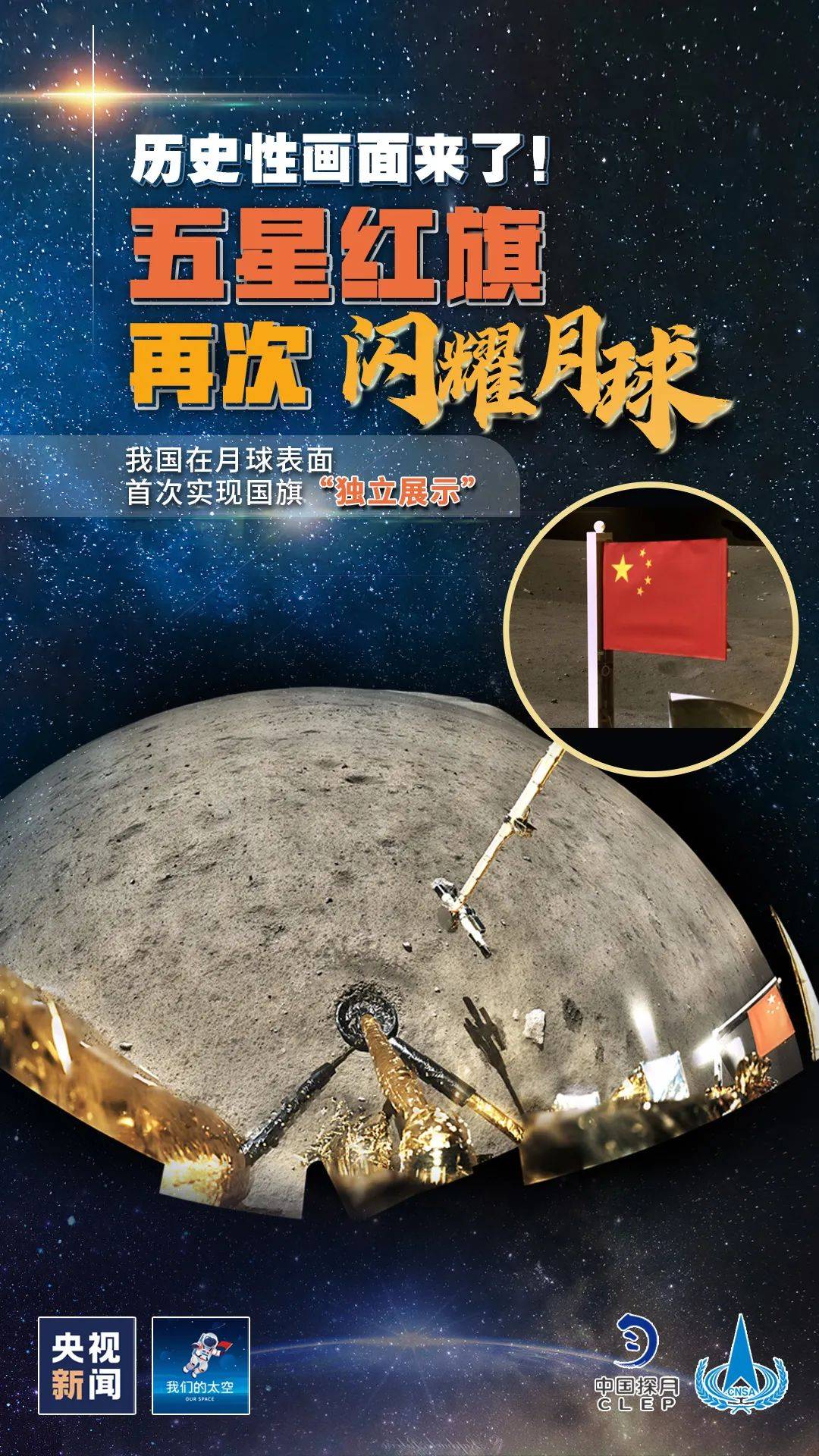 照片|五星红旗再次闪耀月球！