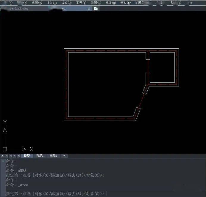 cad编辑器上方的【工具【查询【面积,或是在命令行输入