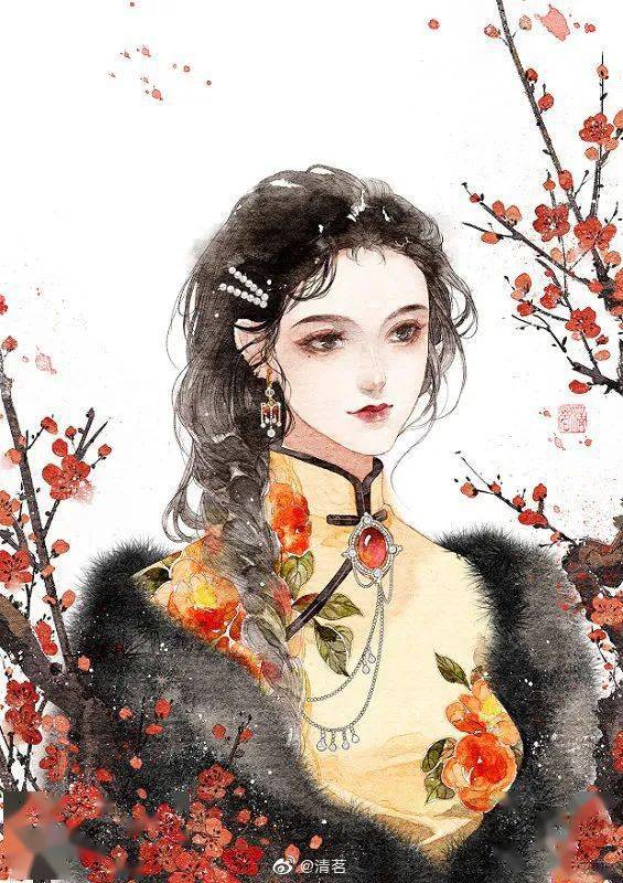 好看的民国风插画