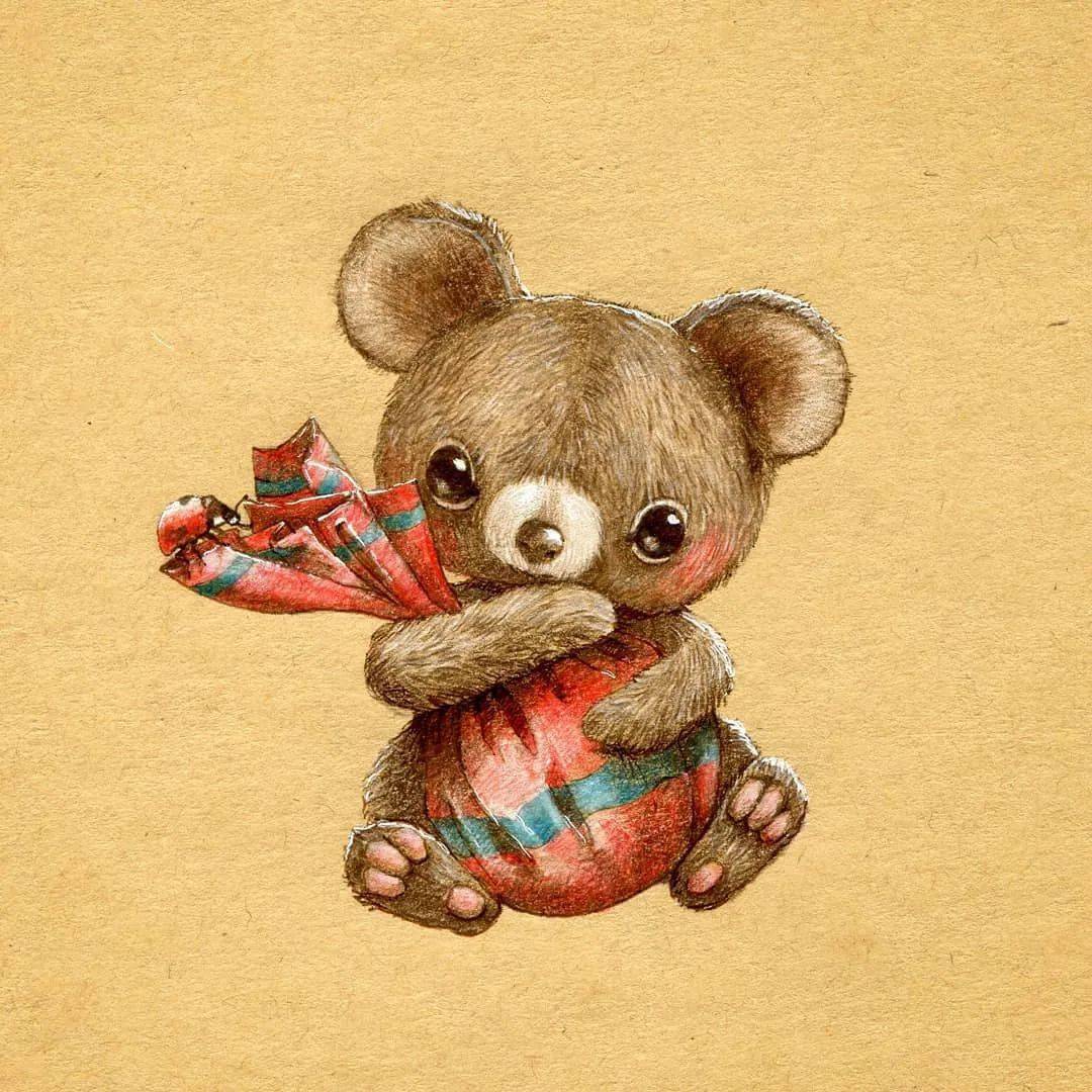 彩铅水彩插画细腻精致这样的画风很暖