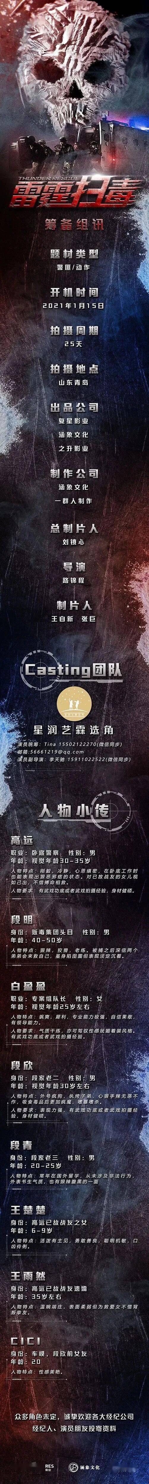 刘镜心 导演:路锦程 制片人:王自新,张巨 casting团队:星润艺霖选角