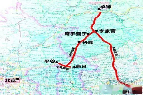 6公里,途经鹰手营子矿区和兴隆县,路线起自长深高速公路(g25)李家营