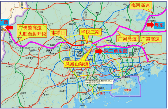 广佛肇高速广州石井至肇庆大旺段地理位置图广佛肇高速广州石井至