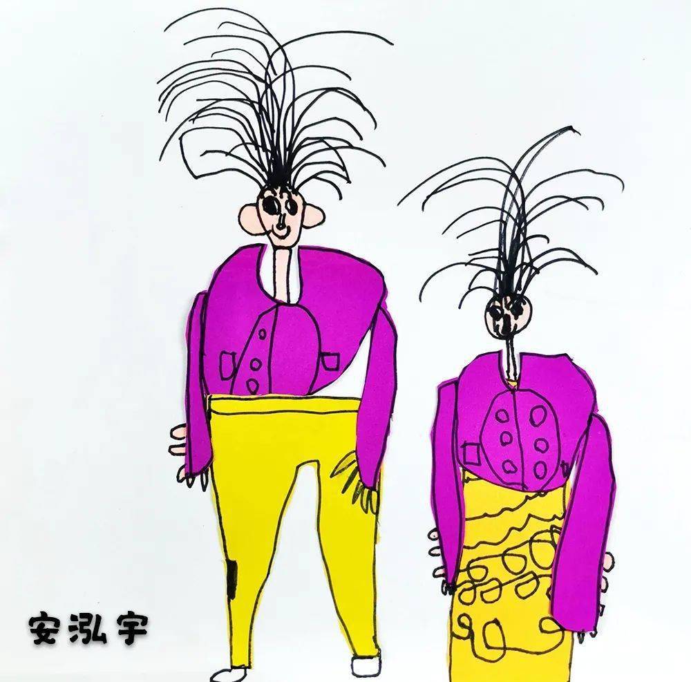 《给爸爸妈妈设计服装》作者:安泓宇(5岁)辅导老师:周坚学习机构:完美