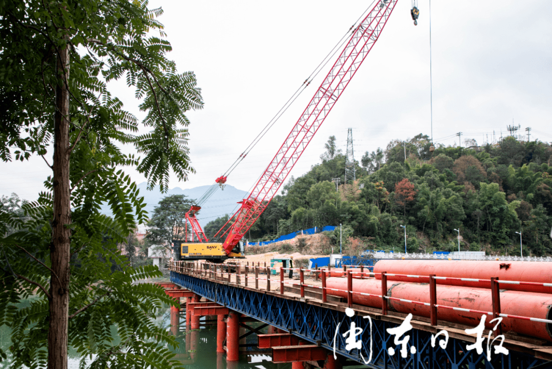 福安横跨穆阳溪联虹大桥加紧建设