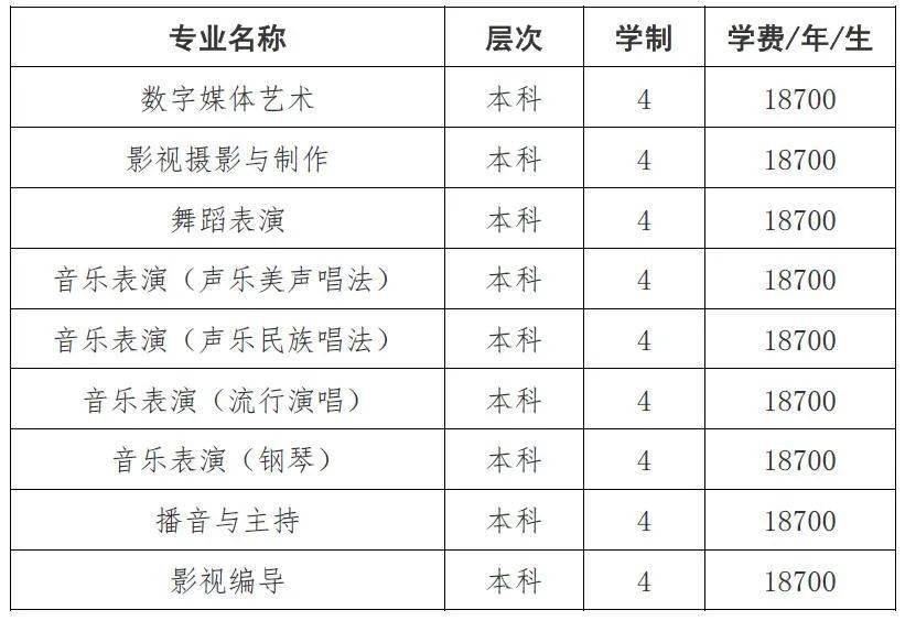 成都艺术职业大学2021年省外艺术类专业校考招生简章