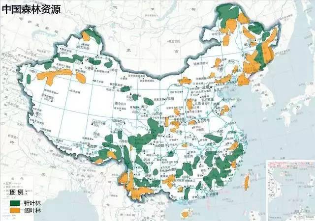 我国主要农作物,产地分布图