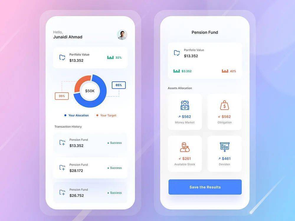 investment strategy app by purrweb ui12组投资app界面设计,界面
