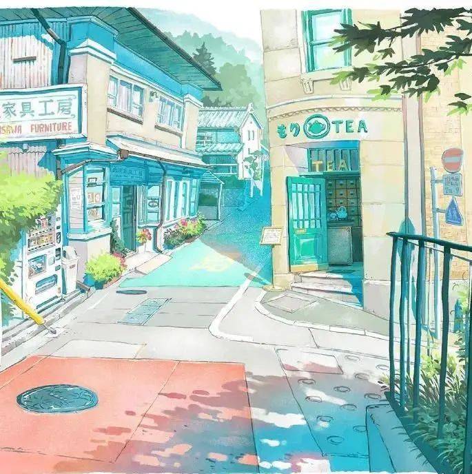 二次元世界里的日本街景.