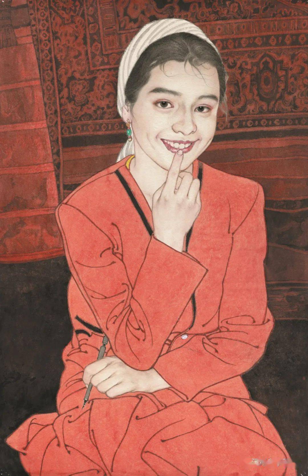 快乐的新疆女孩