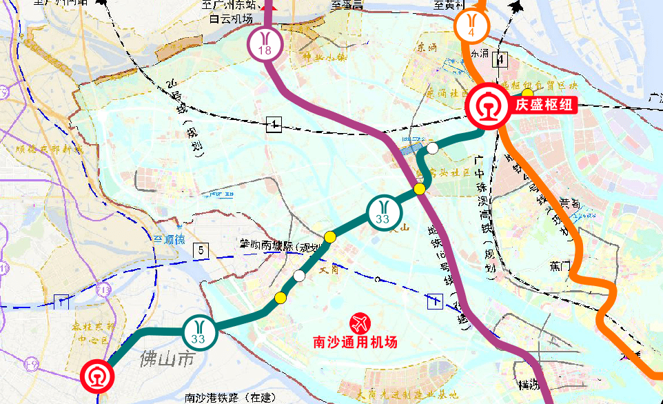 皆大欢喜错失了18号线的南沙大岗榄核迎来了3条地铁1条有轨和一个通用