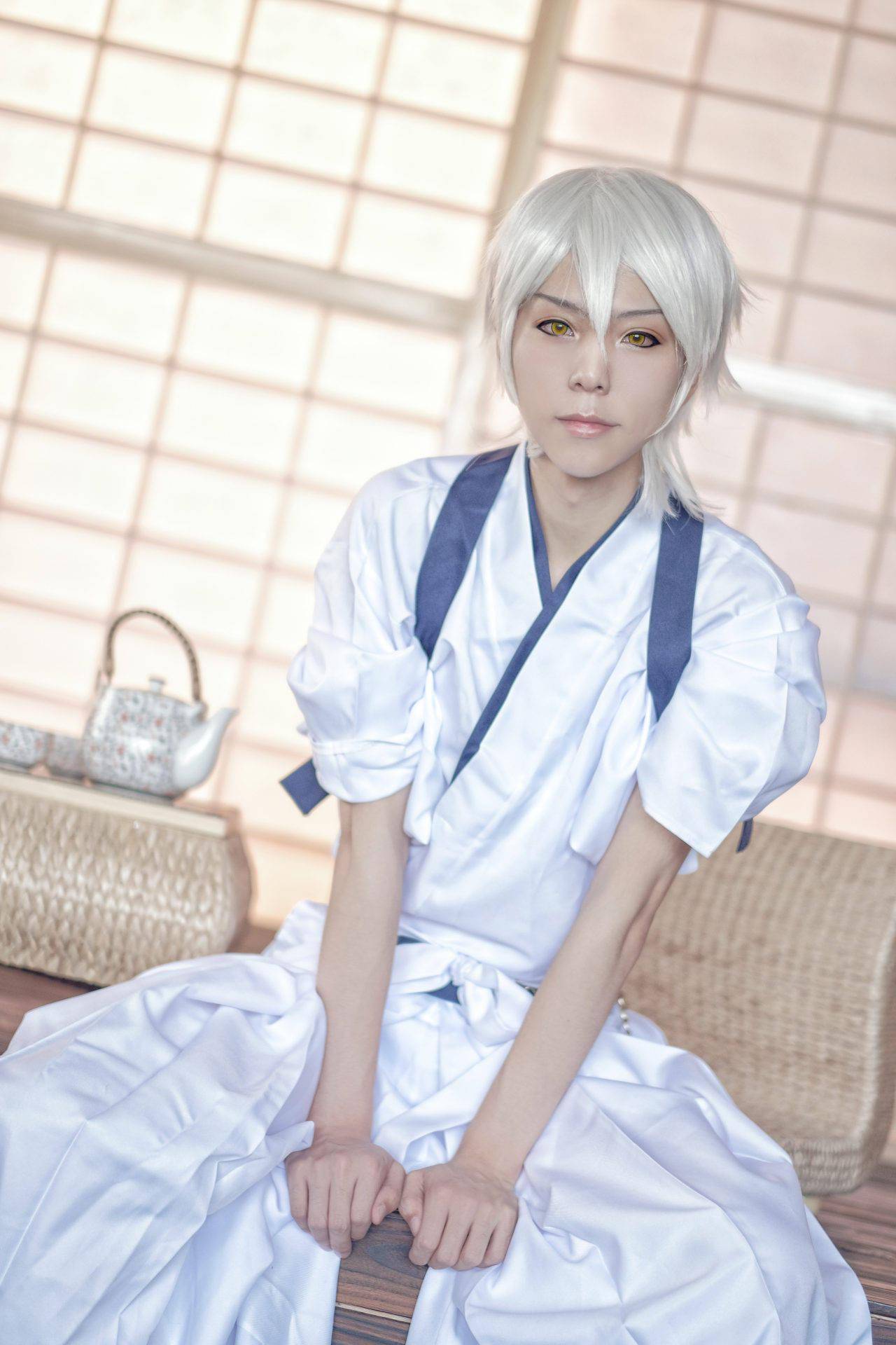 刀剑乱舞 鹤丸国永cosplay,还是喜欢他