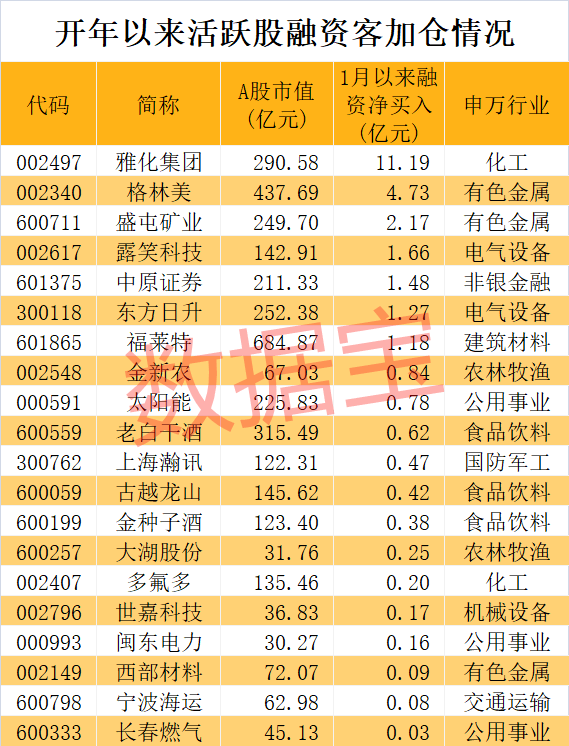 特斯拉概念股雅化集团获融资客加仓11.