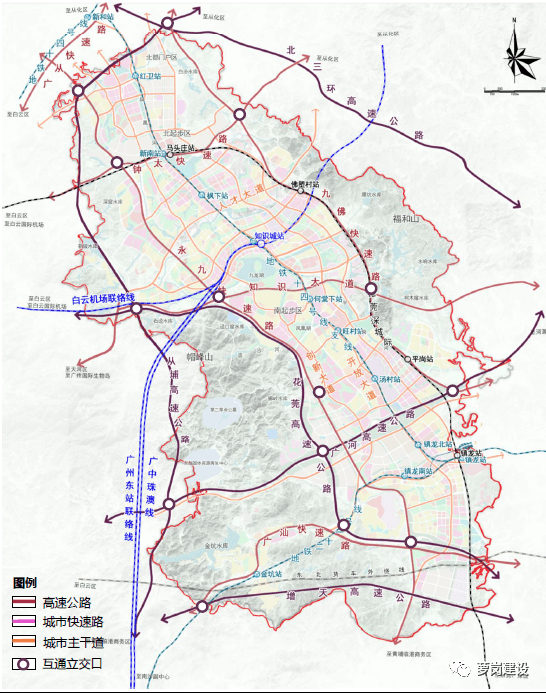 知识城最强道路系统规划来了!未来4条高铁,4条有轨,5个客运枢纽站!