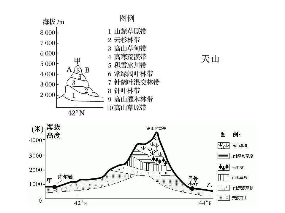 18座山脉的垂直自然带谱,总结全了!