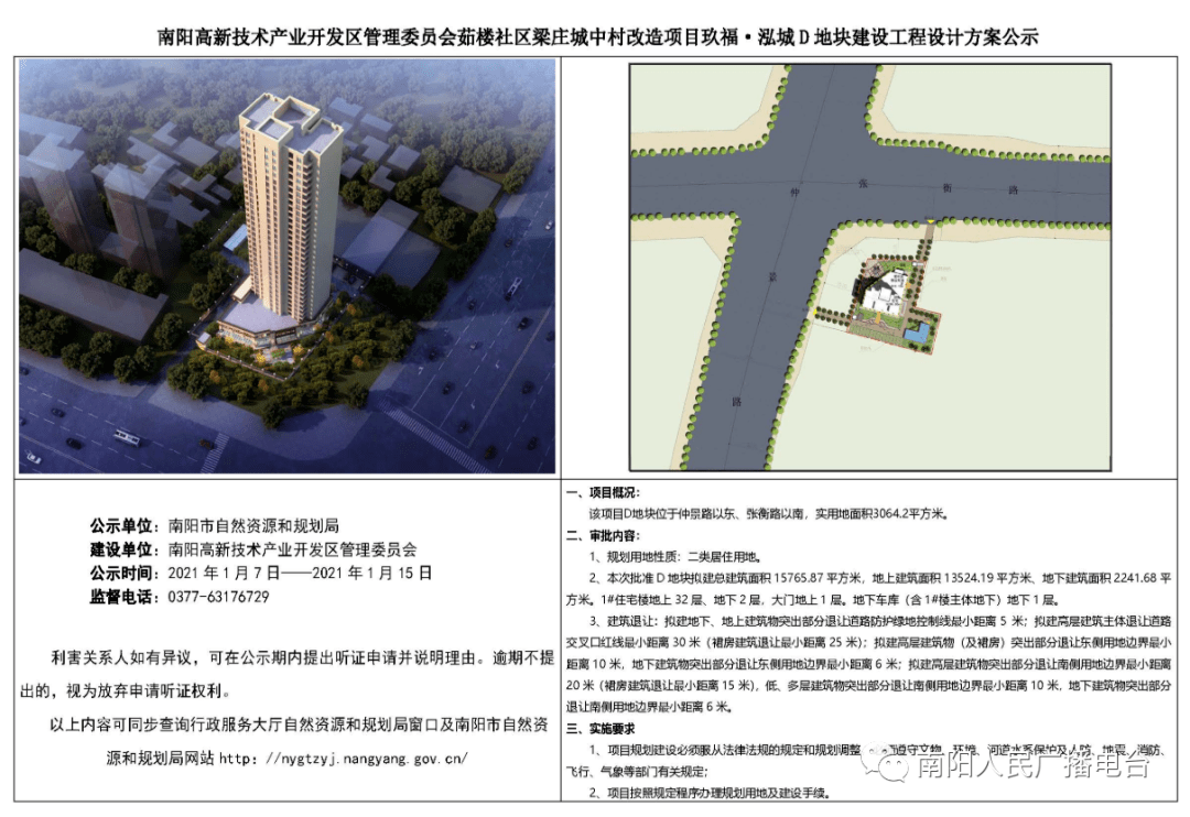 南阳市公布多个城中村改造项目建设工程设计方案!