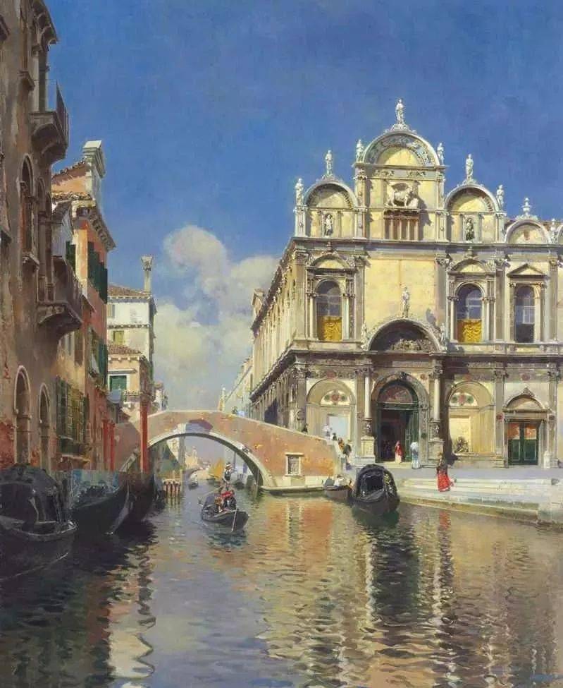意大利画家67rubenssantoro的威尼斯风光