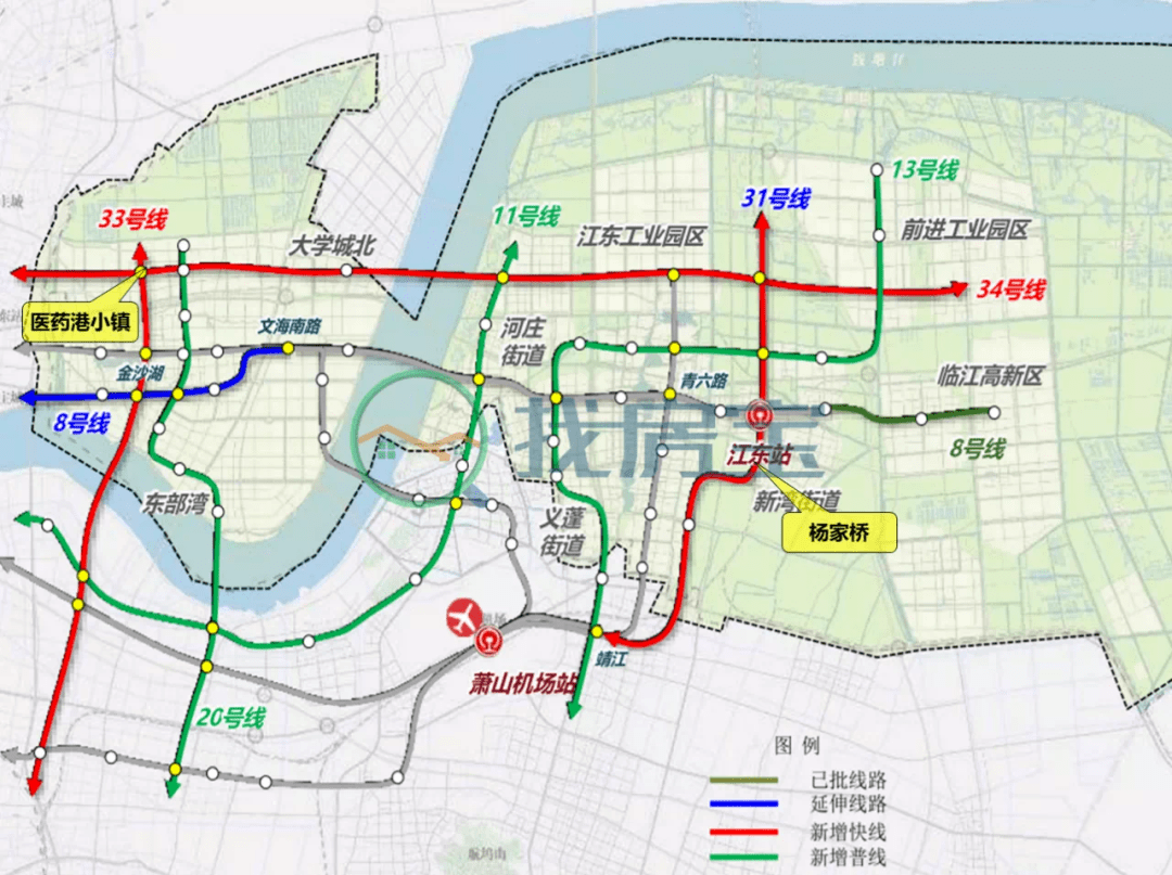 地铁四期规划撤回调整,涉及钱塘新区的这条线究竟怎么走?_杨家桥