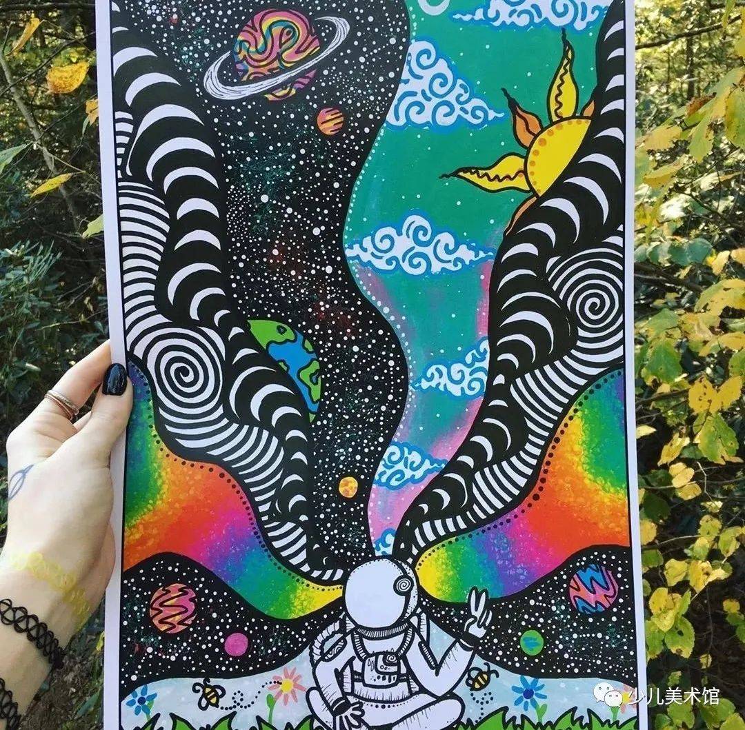 最美儿童画居然是这样出来的这个创意我给100分