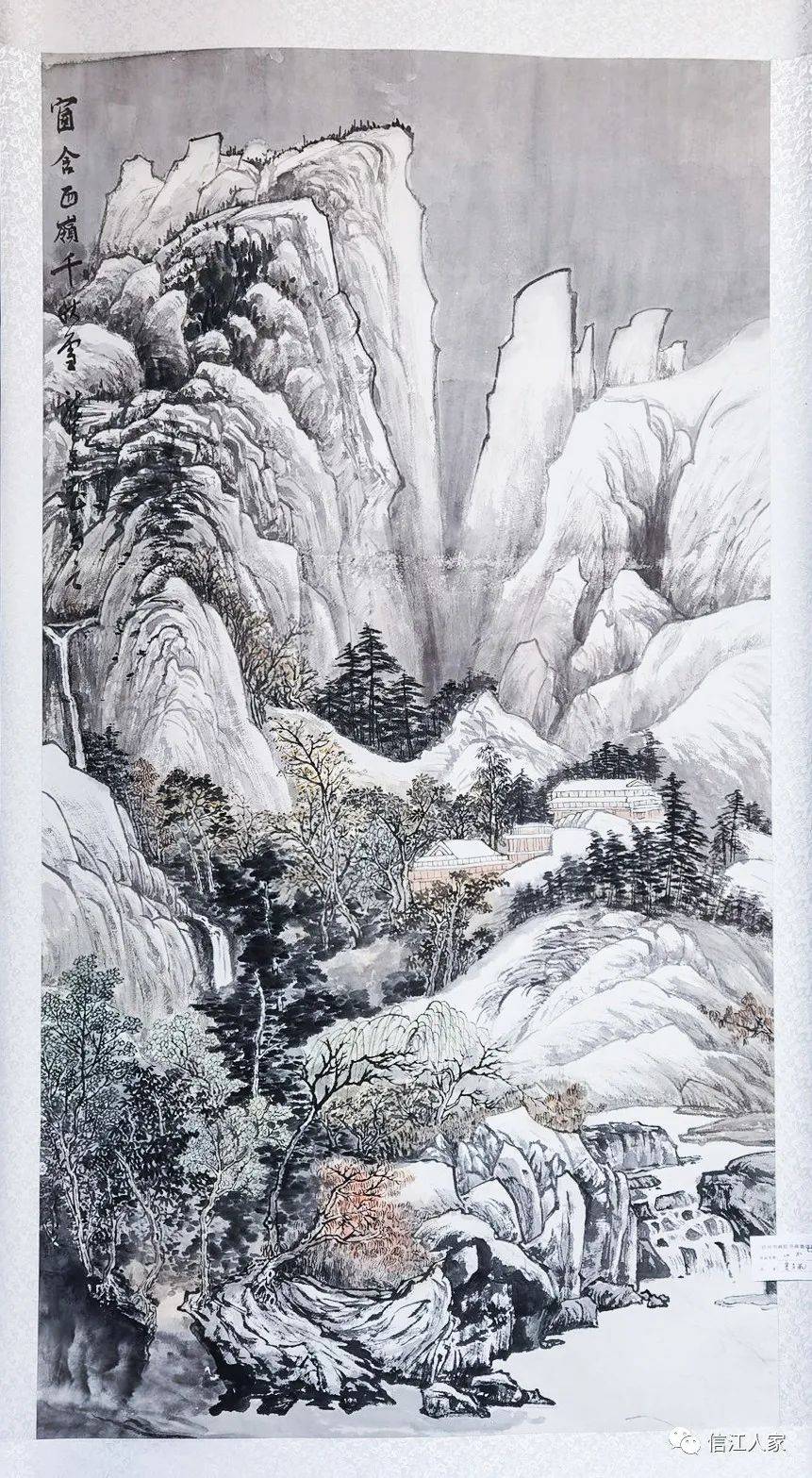 《窗含西岭千秋雪》国画 龚另花