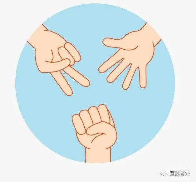预防手部冻疮玩玩石头剪子布