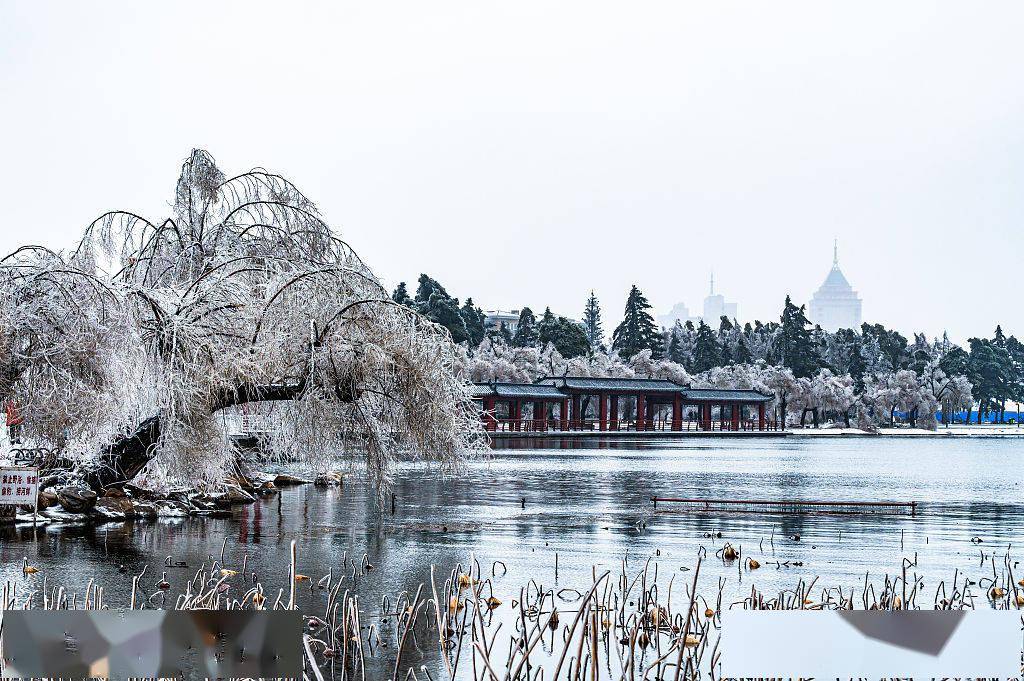 2020年11月22日,吉林长春,大雪过后的长春南湖公园冬季景观.