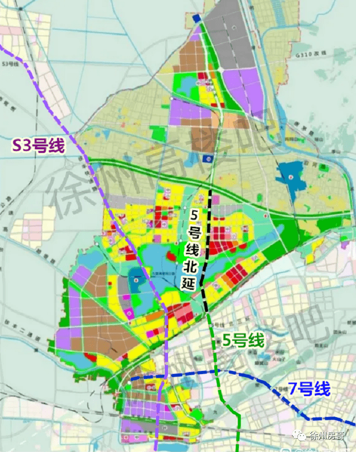 重磅!徐州港务区新城规划曝光 5大片区 地铁5号线