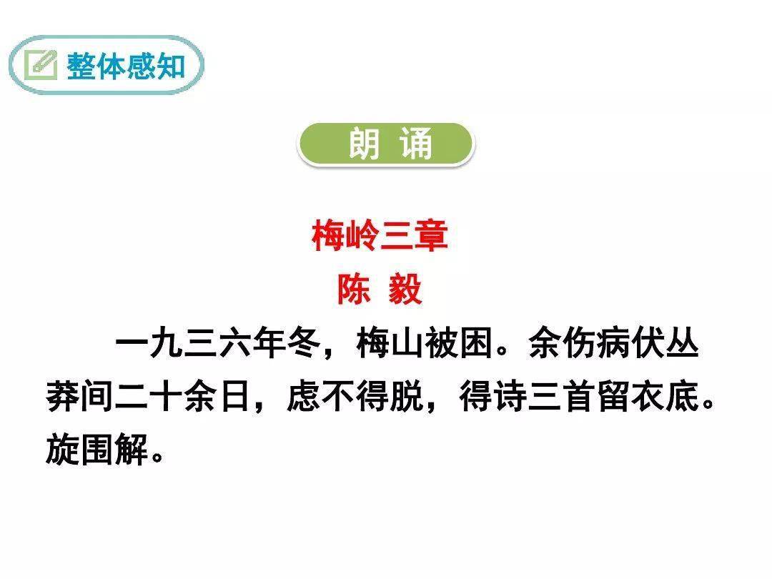 2021部编版九年级语文下册第2课梅岭三章知识点图文解读同步练习