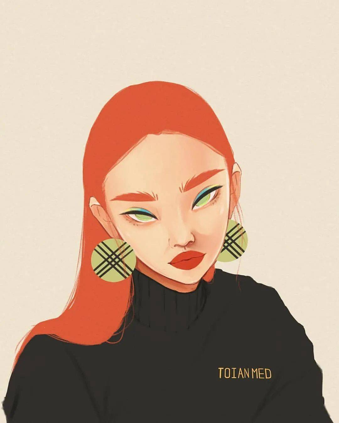 荞头插画分享第243期吉尔吉斯坦插画家toianmed