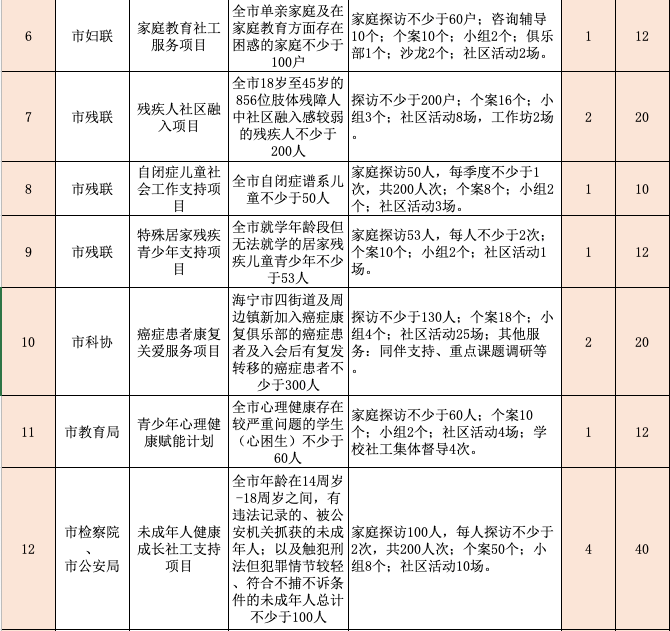 重磅发布2021年政府购买社工服务项目需求清单