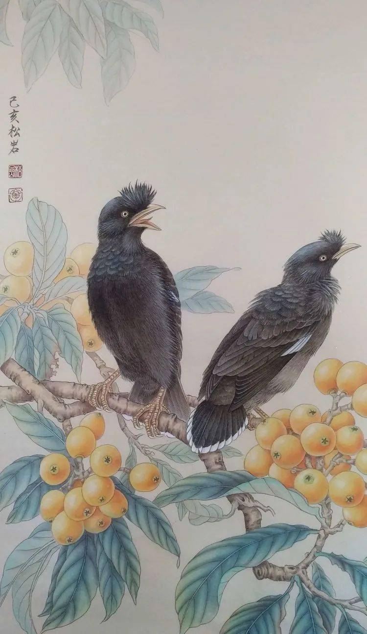 陈松岩教授工笔白孔雀牡丹技法班2月21日开课