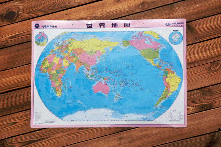 中国地图世界地图水晶版套装 套装共包括6幅地图 水晶版四色地图:4