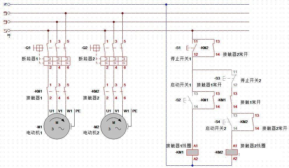 一分钟学会电机正反转电路电机顺序启动逆序停止