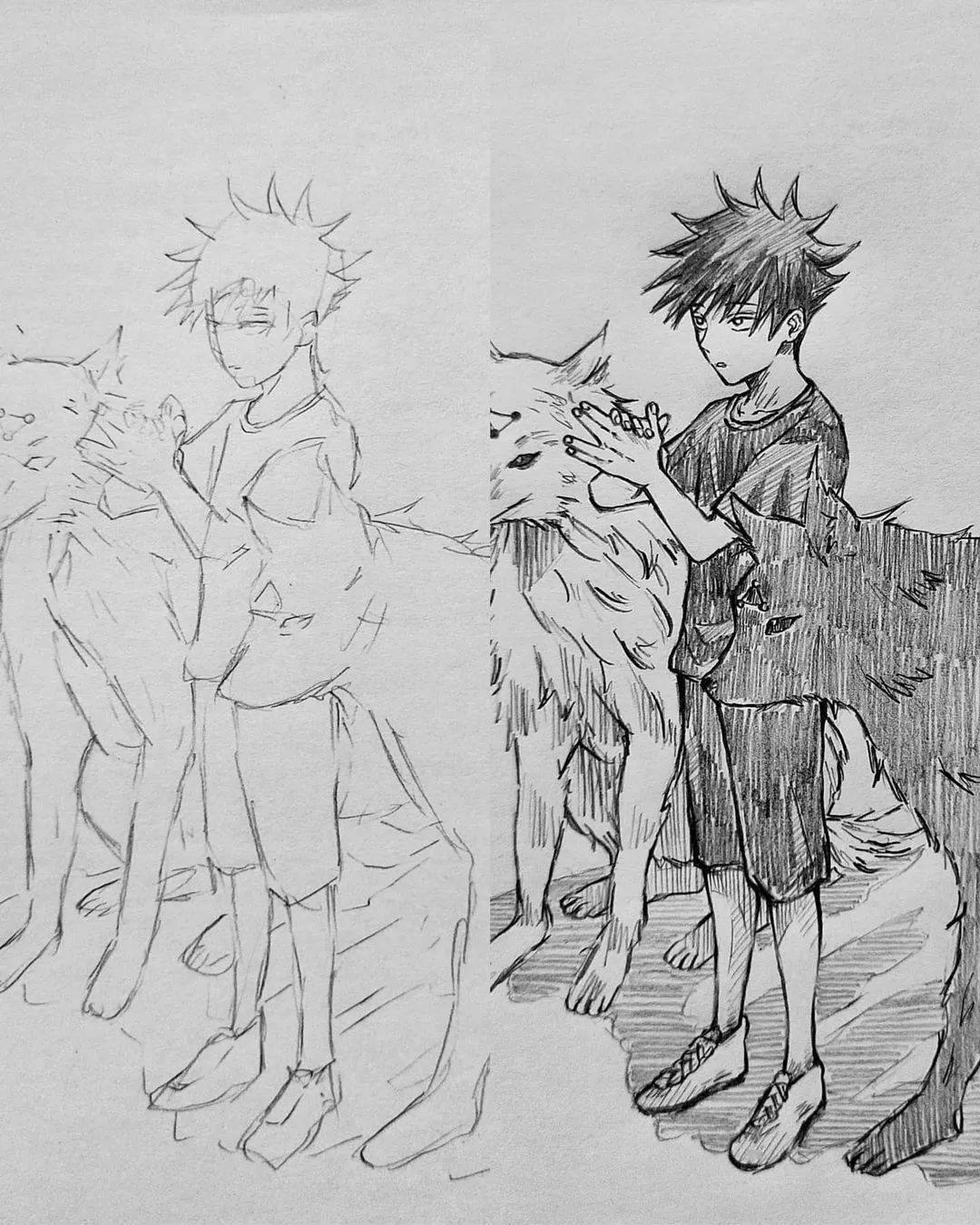 素描感十足的动漫手绘一支铅笔的逆袭