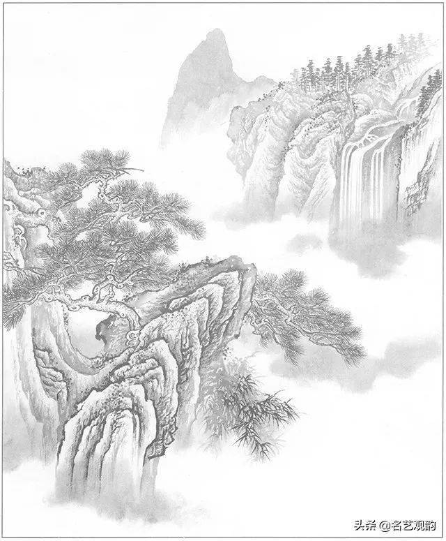 有山有树有石国画山水画创作稿36幅,绝佳画稿