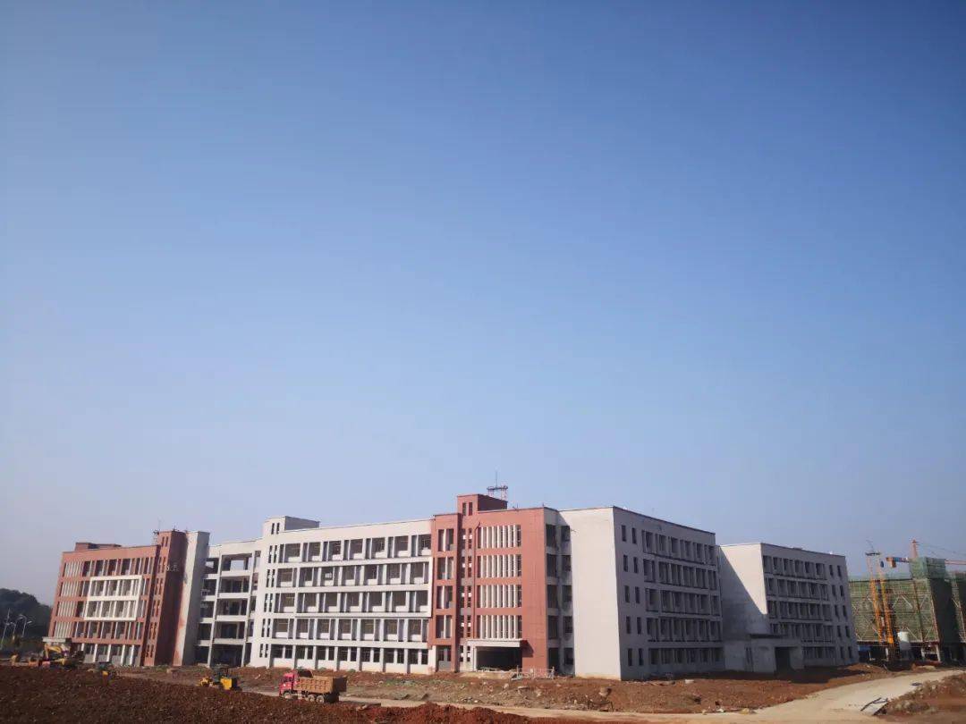 新年里,明媚阳光下的新校区
