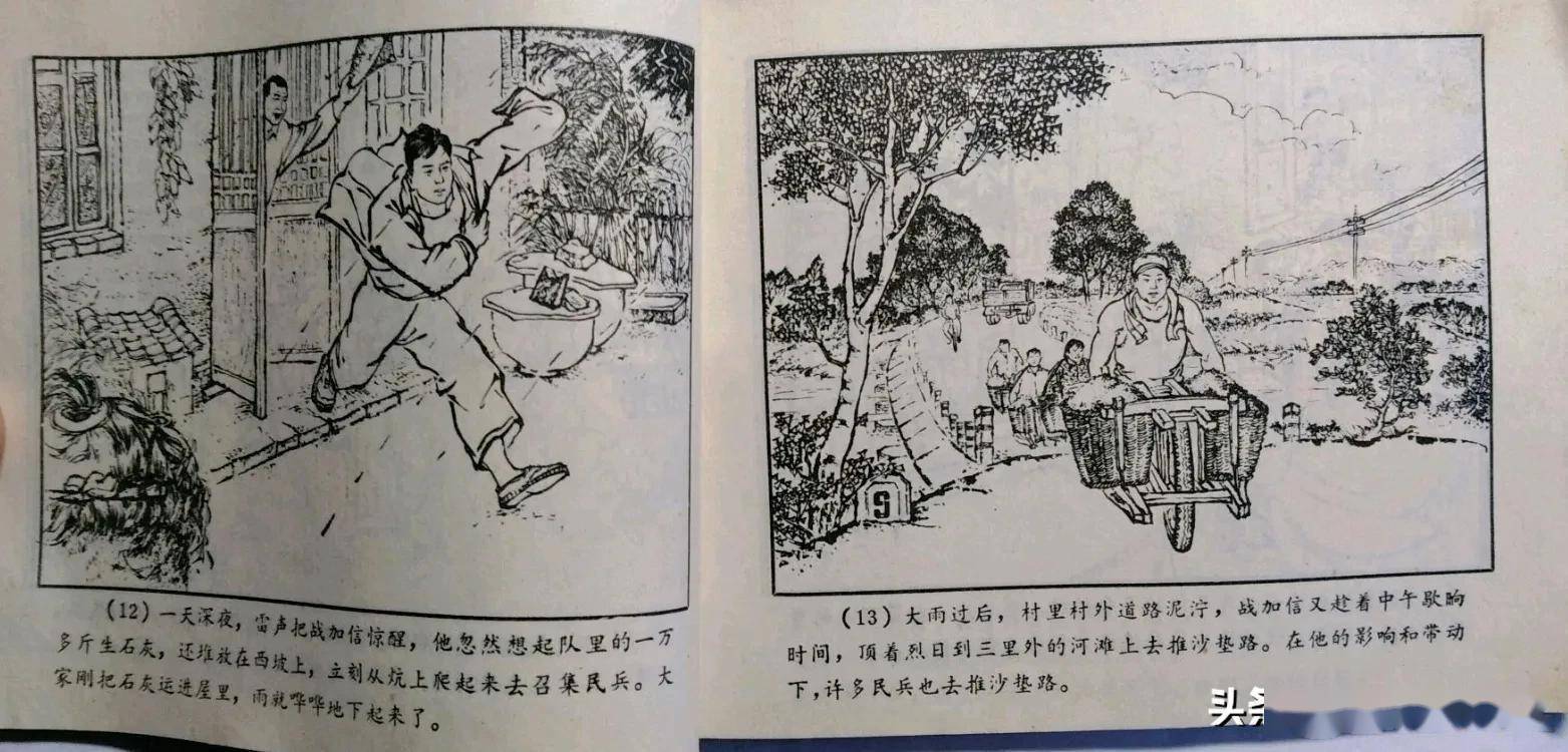 70年代连环画《战加信》,绘画十分精美