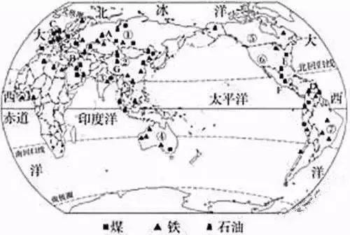 石油分布很集中,一半以上在中东.