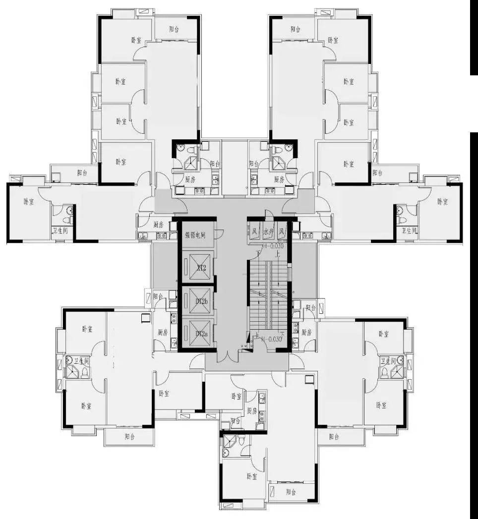 户型分布示意图(7,8栋)