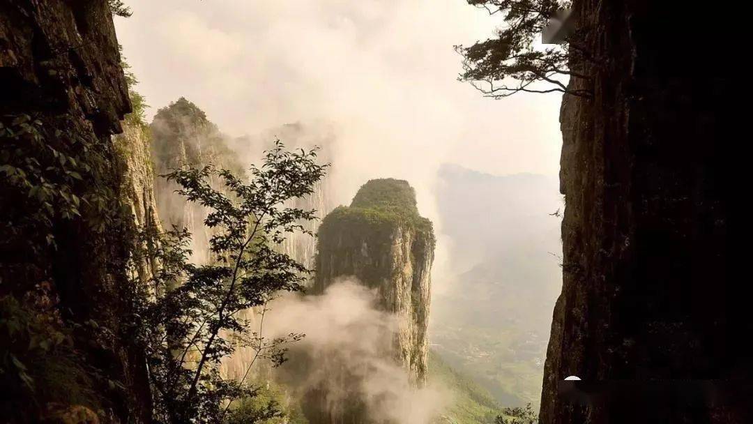 恩施鹤峰屏山大峡谷景色秀美,峡谷之间的水道只有五尺,因水流清澈,能