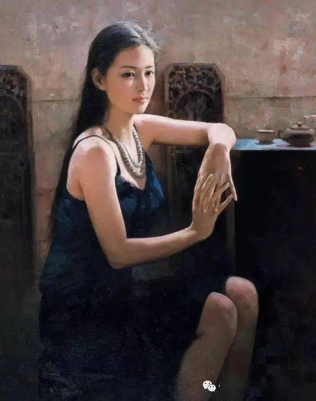 中国油画家何岸笔下的中国女性,太美了!