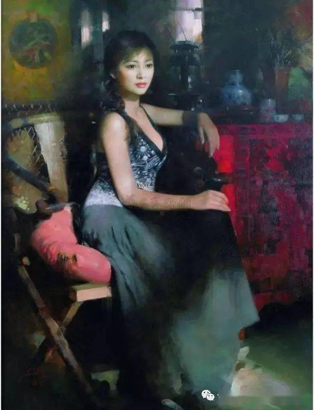 中国油画家何岸笔下的中国女性,太美了!