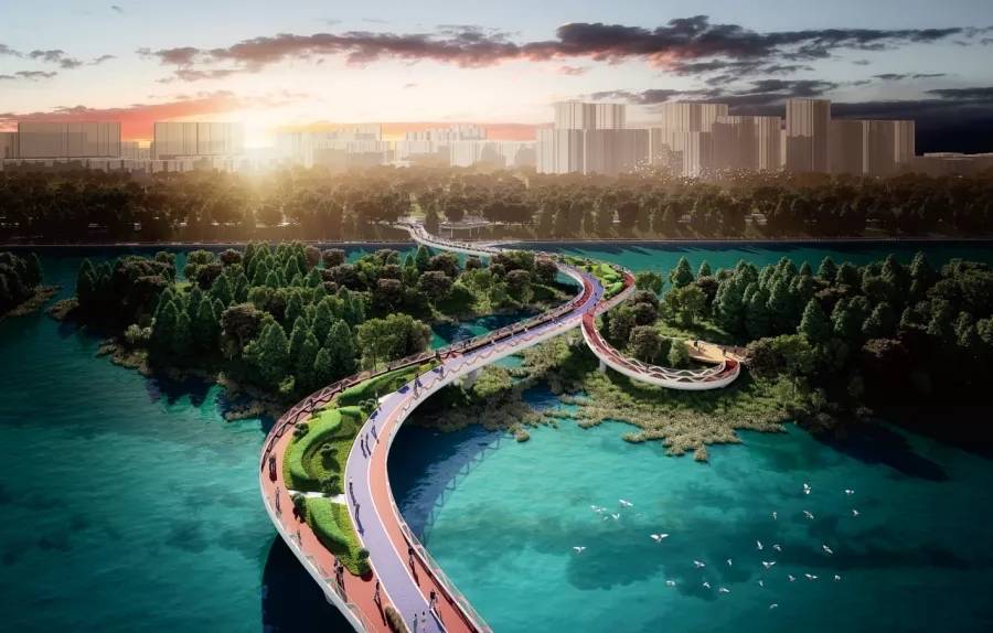 广运潭公园漫水桥及跨灞河景观人行桥正全速建设中 灞河之上将再添两