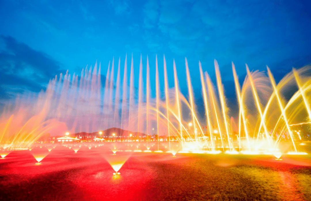 泰山西湖景区已恢复夜间喷泉表演!水幕电影同时上演!