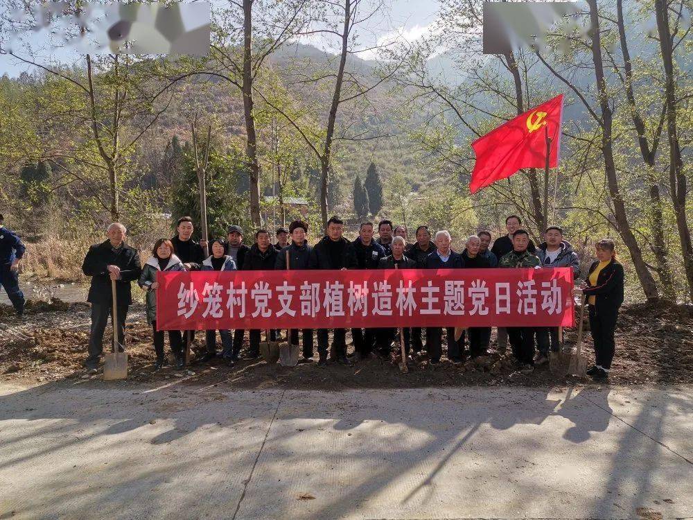 【主题党日】植树好时节,添绿正当时,港口镇开展植树主题党日活动