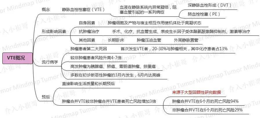 肿瘤思维导图26期肿瘤患者静脉血栓csco2020防治诊疗指南