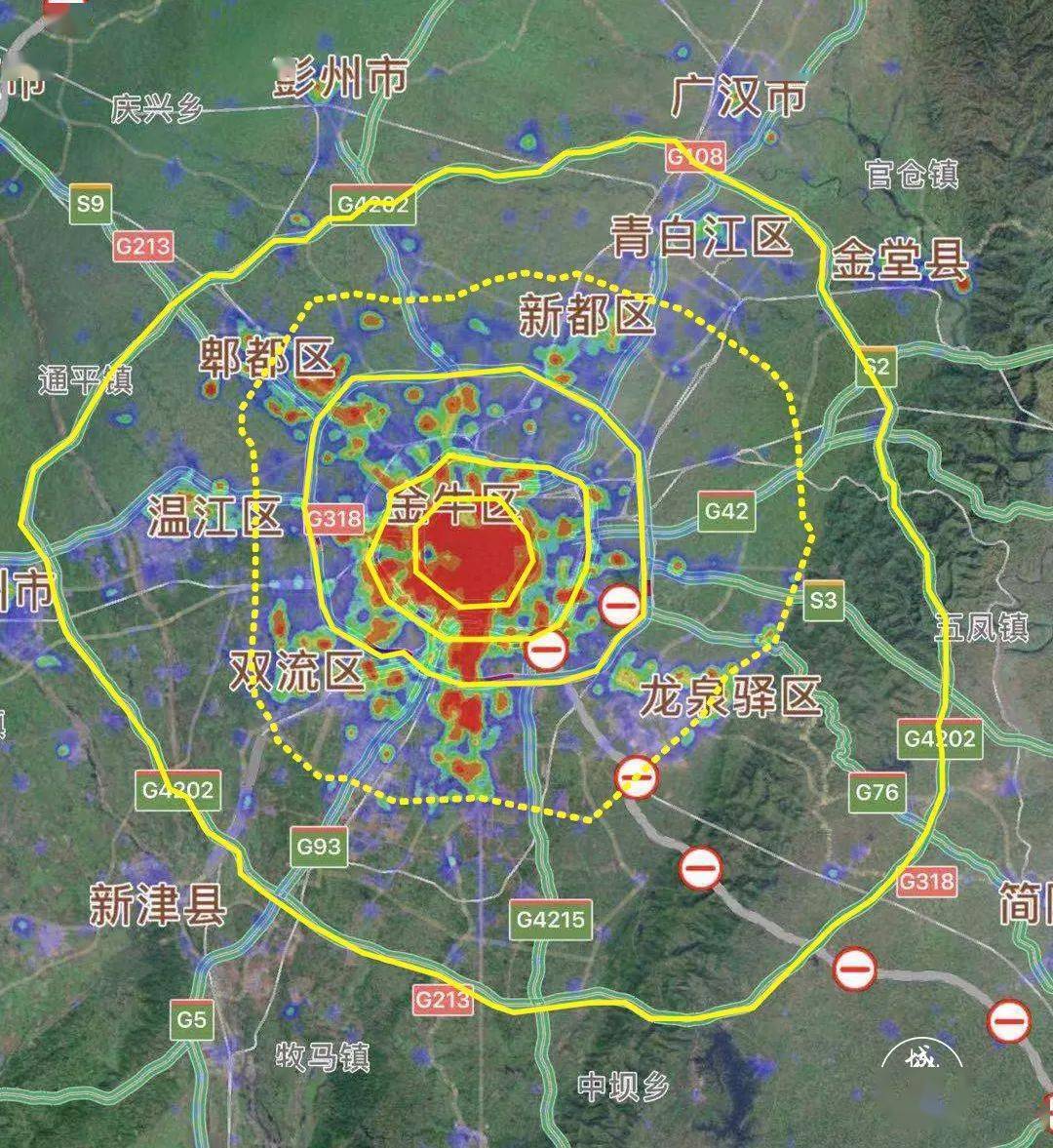 成都二环至六环地图◎chengji